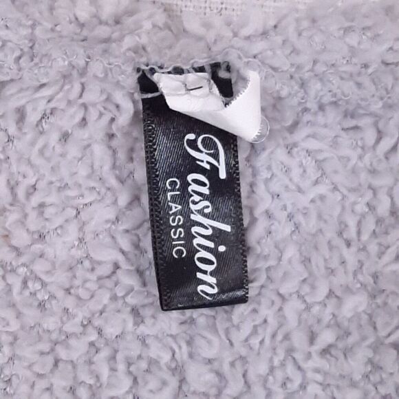 Fashion Classic Fleece Hooded Cardigan Size Small Open Front Pockets Soft Lounge - Picture 13 of 16